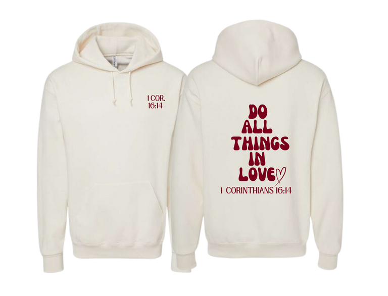 Do All things In Love Hoodie