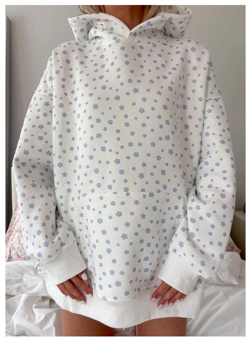 White Blue Lilo Hoodie