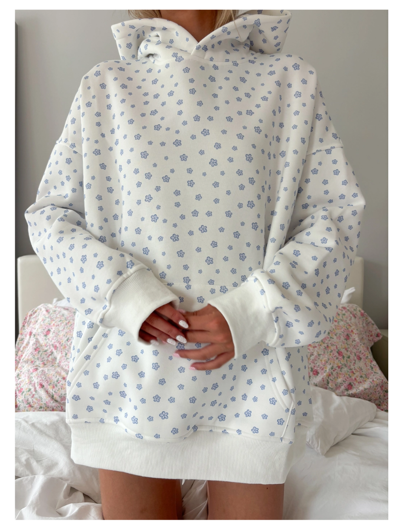 White Blue Lilo Hoodie