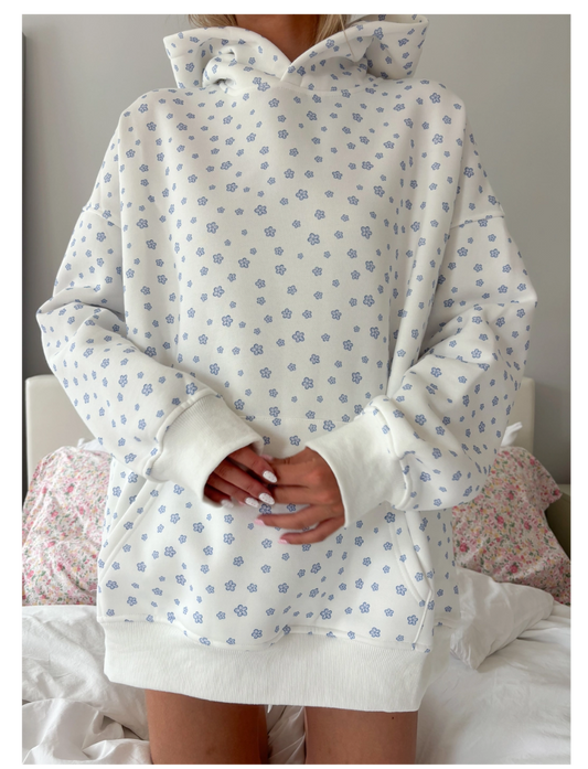 White Blue Lilo Hoodie